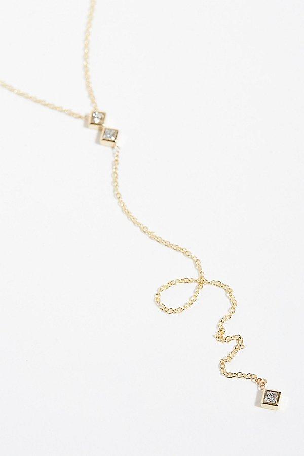 14k Princess Diamond Lariat Necklace By Zo Chicco At Free People
